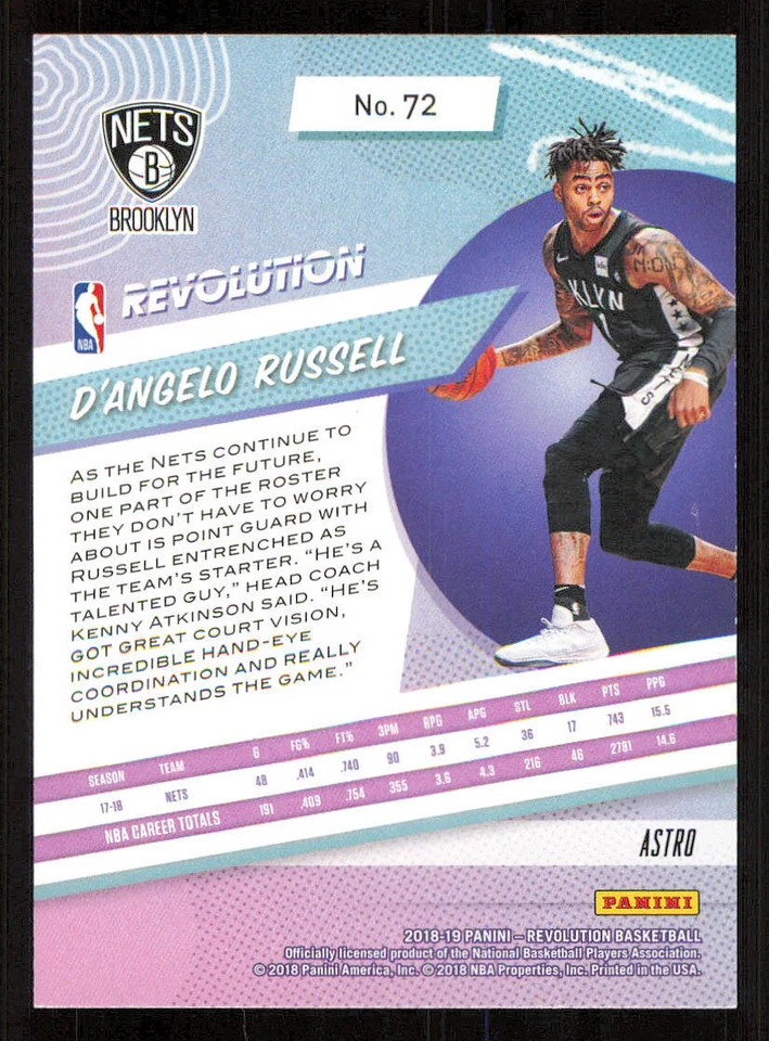 2018-19 Panini Revolution Astro #72 D'Angelo Russell - Image 2 of 2