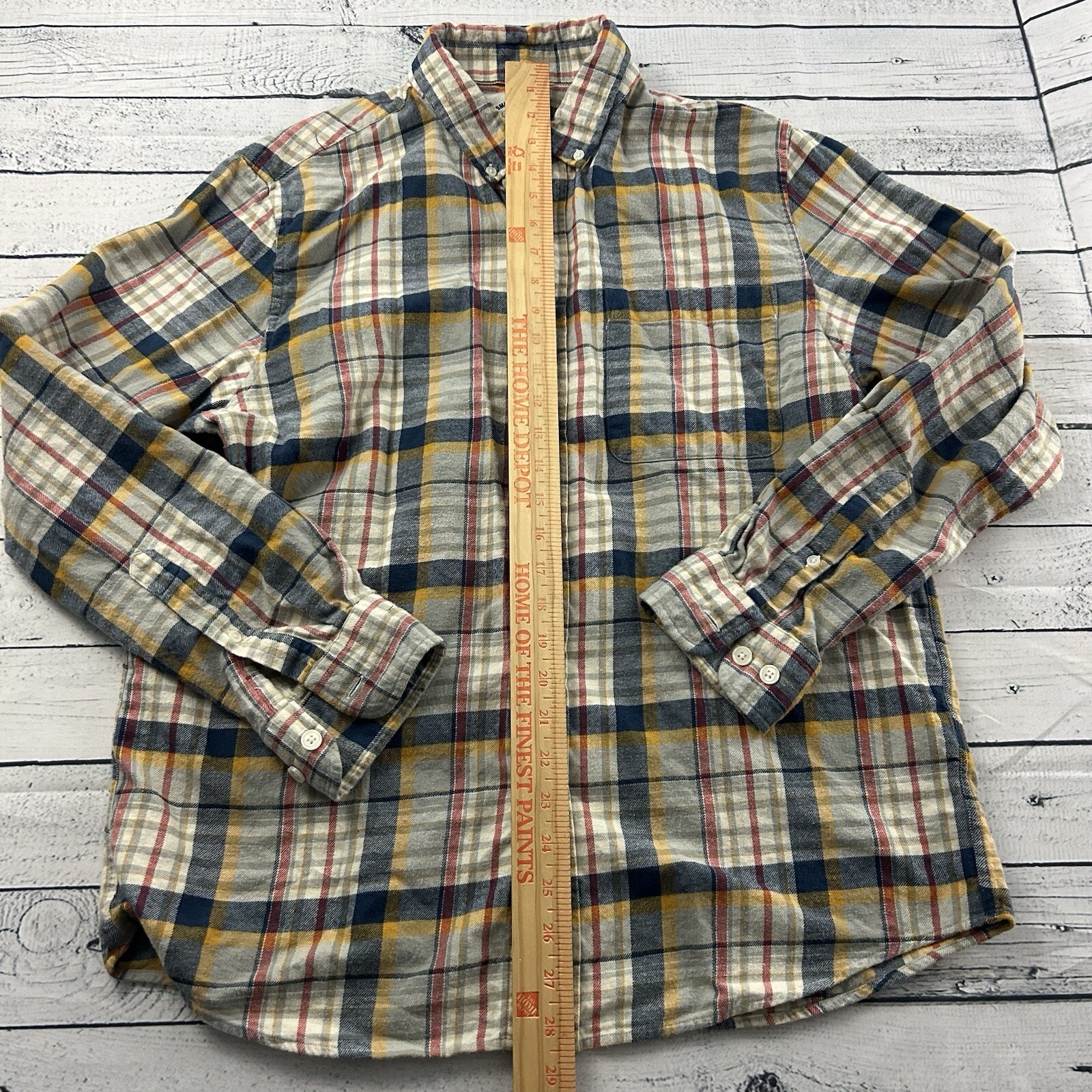 Customized Version Long Sleeve Plaid Flannel Butt… - image 3