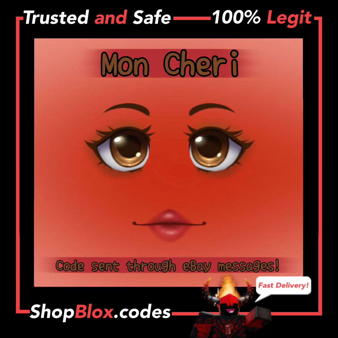 ROBL0X Celebrity Series Mon Cheri Barbie FACE! Toy Code ONLY