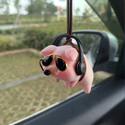 Schwein Autozubehör Swing Schwein Auto Anhänger Auto Rückspiegel Anhänger