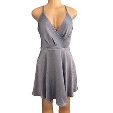 Express Periwinkle Mini Fit and Flare Dress Size Small 