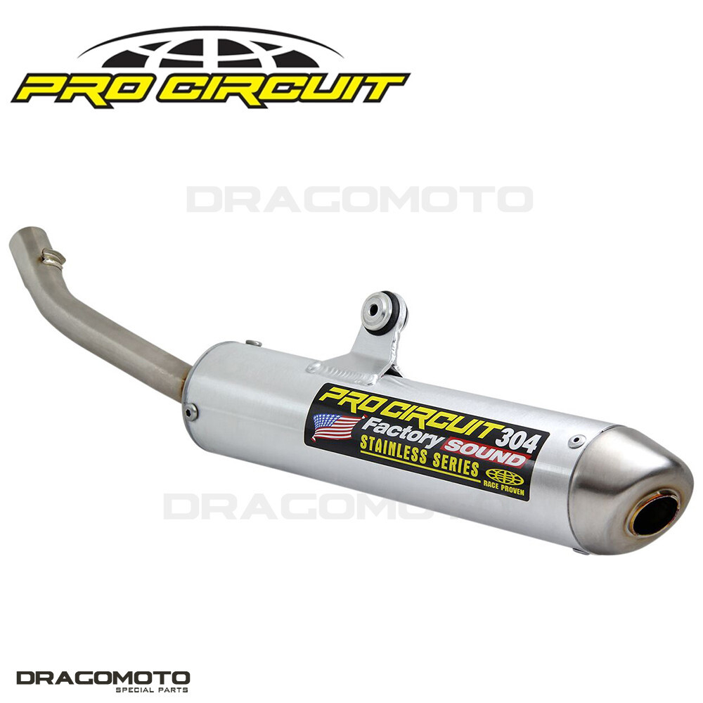 Silencieux Husqvarna TC 125 Pro Circuit 304 en aluminium brossé