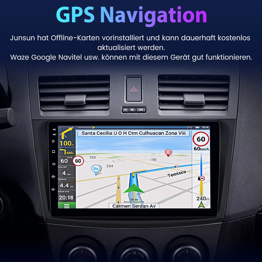 9'' Android 13 Carplay Autoradio Für Mazda 3 2010-2013 NAVI GPS DAB WIFI 6+128G - Bild 3 von 4