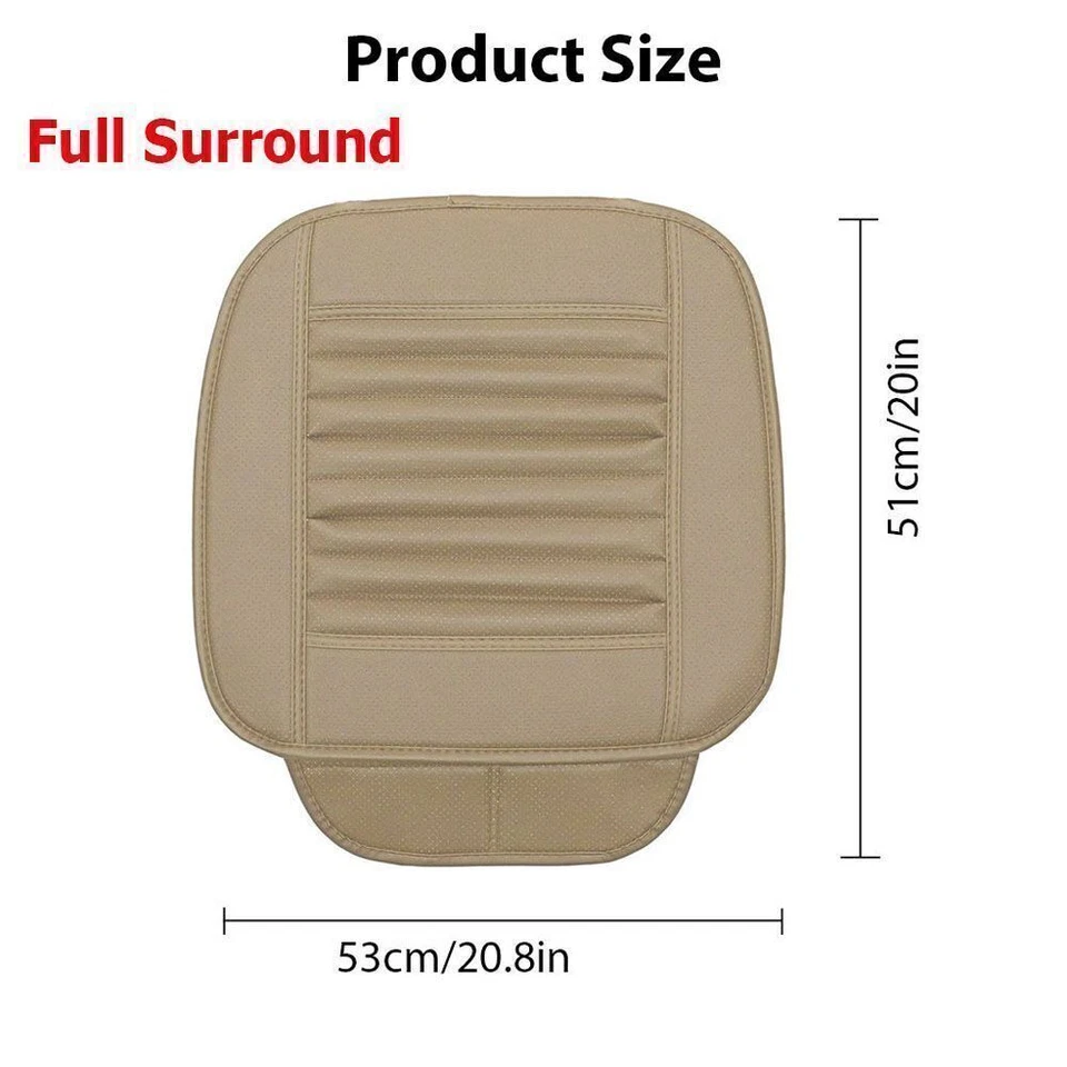 Cojín protector de asiento de cuero PU universal medio/completo envolvente Foto 2 de 4