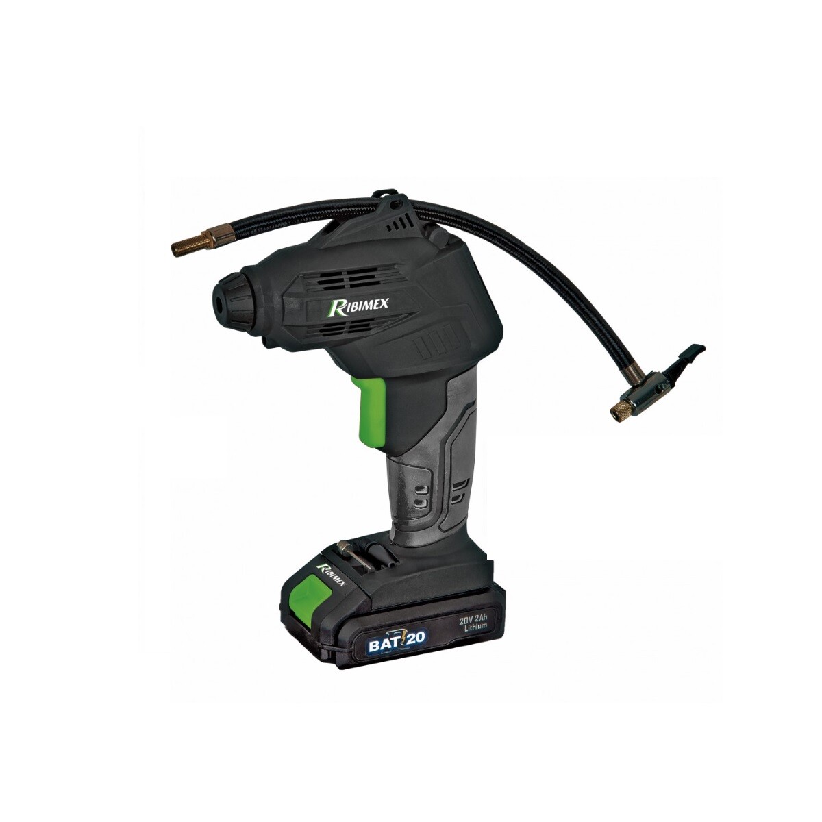 Compresseur à batterie Ribimex R-Bat20 20V pour gonflage sans fil