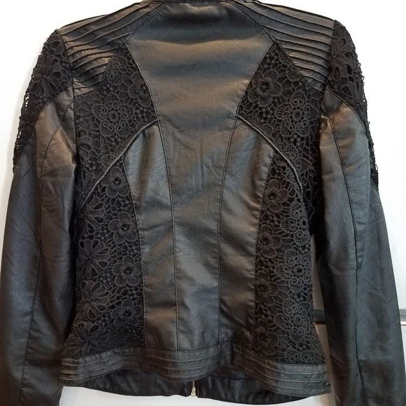 Downtown coalition faux shop leather jacket