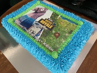 battle royale fortnite llama large slab mud cake birthday - fortnite birthday cake buttercream