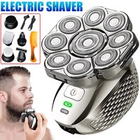 9D Bald Head Shavers Electric Shaver Cordless Wet Dry Rotary Razor for Men Tool