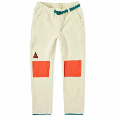 NIKE ACG SHERPA FLEECE PANTS LIGHT CREAM ORANGE GREEN AJ2014-258 Size XXL (2XL)