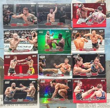 12 cards lot! 2025 Topps Stadium Club UFC X Refractor n Red n BLACK Foil！