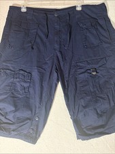 Sean John Cargo Shorts Mens 42 Navy Baggy Y2K Hip Hop Streetwear Utility