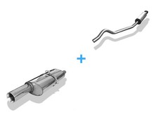  Edelstahl Sportauspuff-Komplettanlage ab Kat Opel Kadett E CC 1x90mm