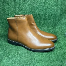 Kenneth Cole Reaction Men's Ely Pvc Leather Zipper Chelsea Boot Men's Shoes 13