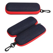 Fashion Denim Fabric Glasses Box Zipper Sunglasses Protection Container Case