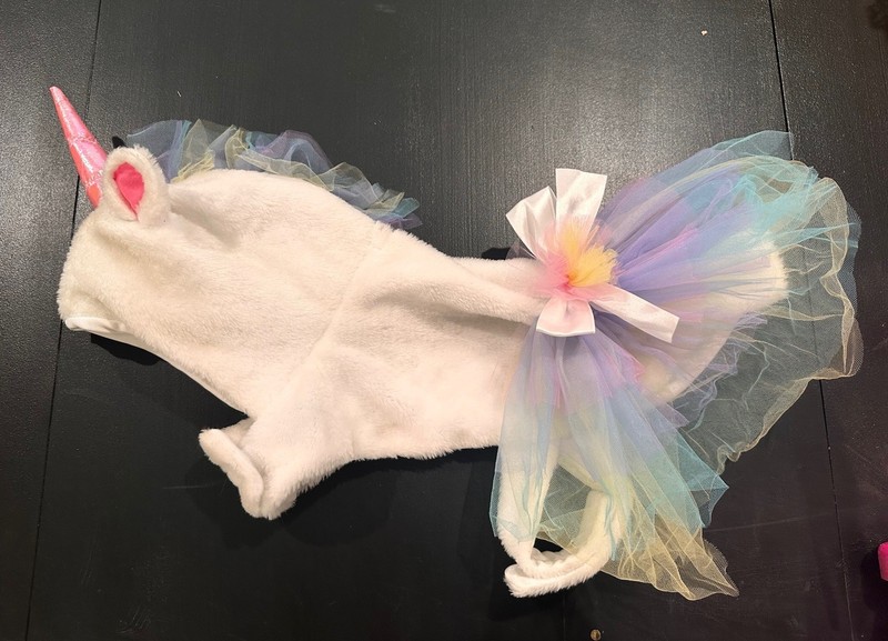 White Unicorn Medium Dog Halloween Costume 