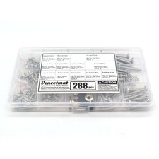 Vencetmat Guitar Screws Kit 304 Stainless Steel Metric Chrome for Tele/Strat/SQ