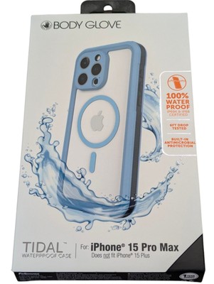 S7-N Body Glove Tidal Waterproof with MagSafe Case iPhone 15 Pro Max, Blue/Clear