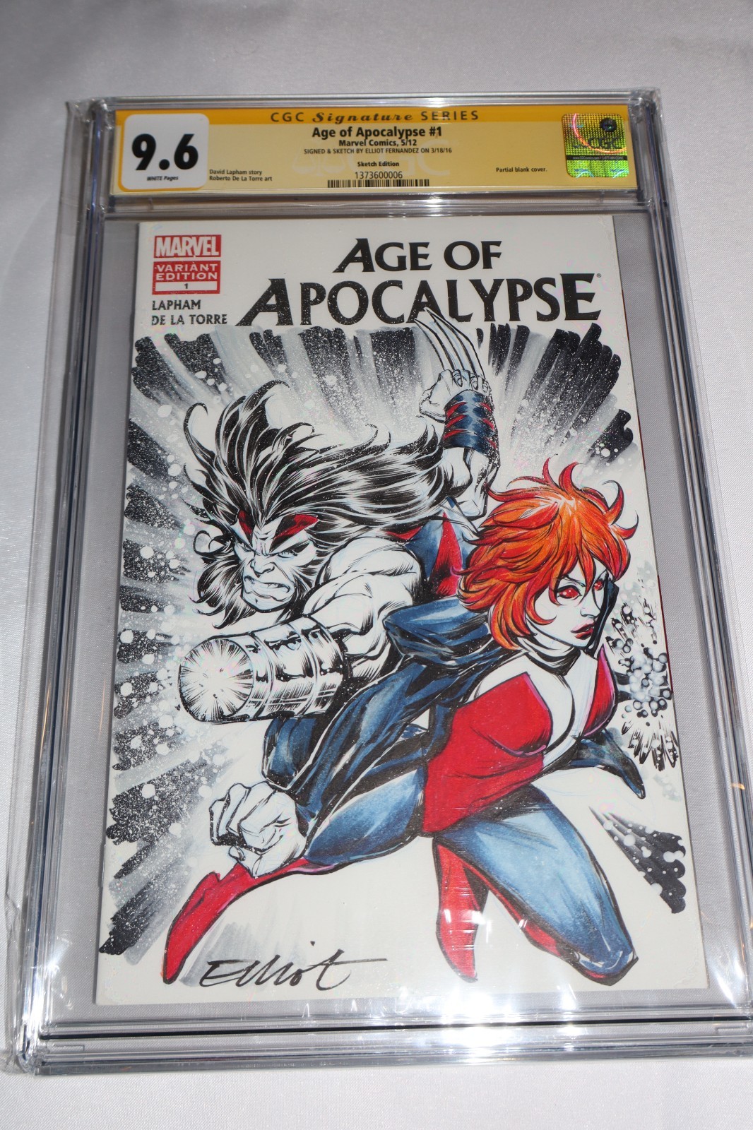 CGC SS 9.6 Age of Apocalypse 1 boceto original arte cómico único en su clase X-Men Wolverine
