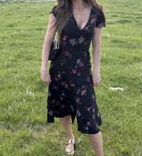 Reformation Floral Tie Back Dress Size 4