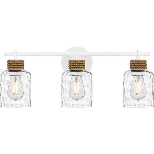 Matte White  Bathroom Vanity Light from the Baltic Collection - Picture 1 of 5