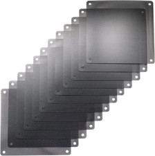 12 Pcs 120Mm PVC Black PC Cooler Fan Dust Filter Dustproof Case Cover Computer M