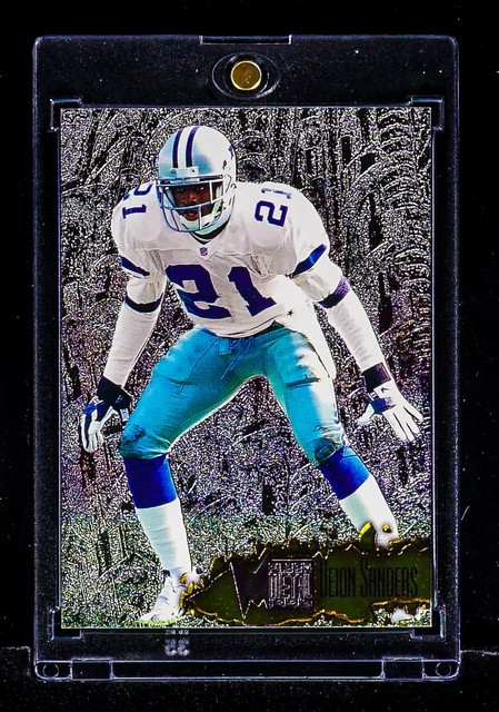Deion Sanders Fleer Metal Prime Time Card Dallas Cowboys HOF