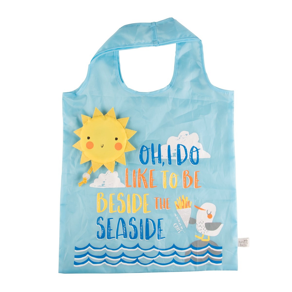 Sass & Belle Naughty Gull Sun Foldable Shopping Bag Foldaway Reusable Shopper