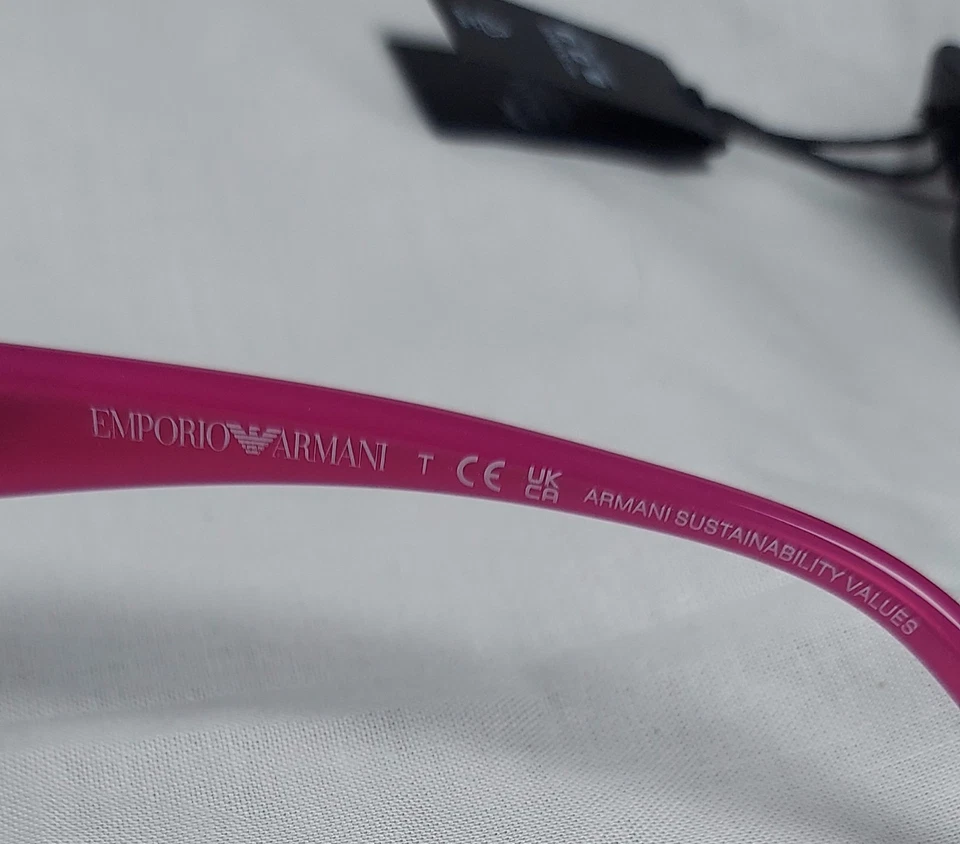 Monturas de gafas para mujer Emporio Armani EA3235U brillante opalino fucsia Foto 4 de 4