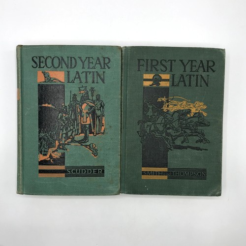 First Year & Second Year Latin Illustrated Books by Scudder & Smith & Thompson - Picture 1 of 9