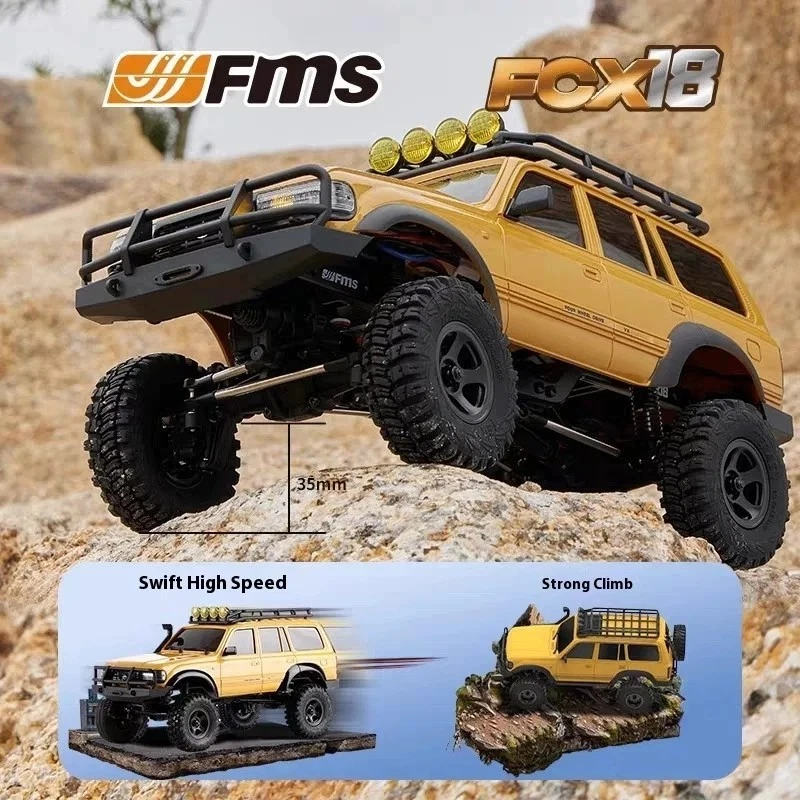 FMS FCX18 LC80 1:18 Toyota Land Cruiser 80 RC Crawler, RTR, 2-Gang, Portal Axl - Bild 4 von 4