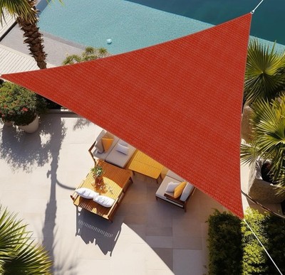 Palace World 28'x28'x28' Triangle Sun Shade Sail Watermelon Red Color
