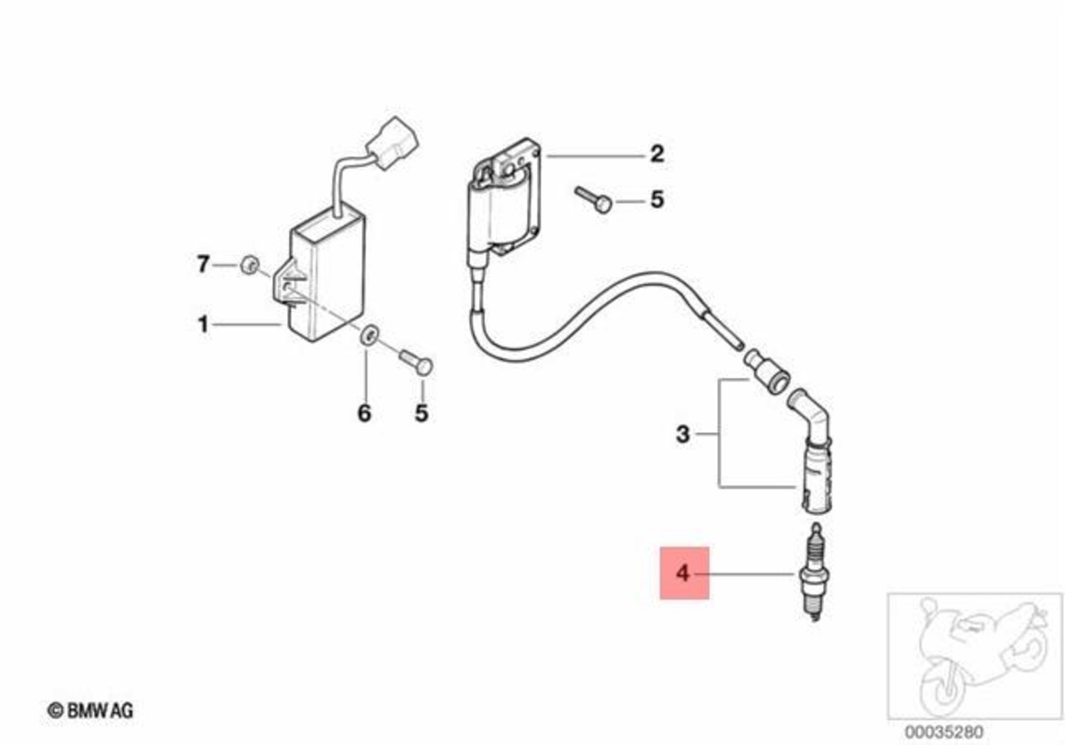New BMW Spark Plug Genuine 12 NGK D8EA - F650/ST E159 - F650GS R13 1999-2003
