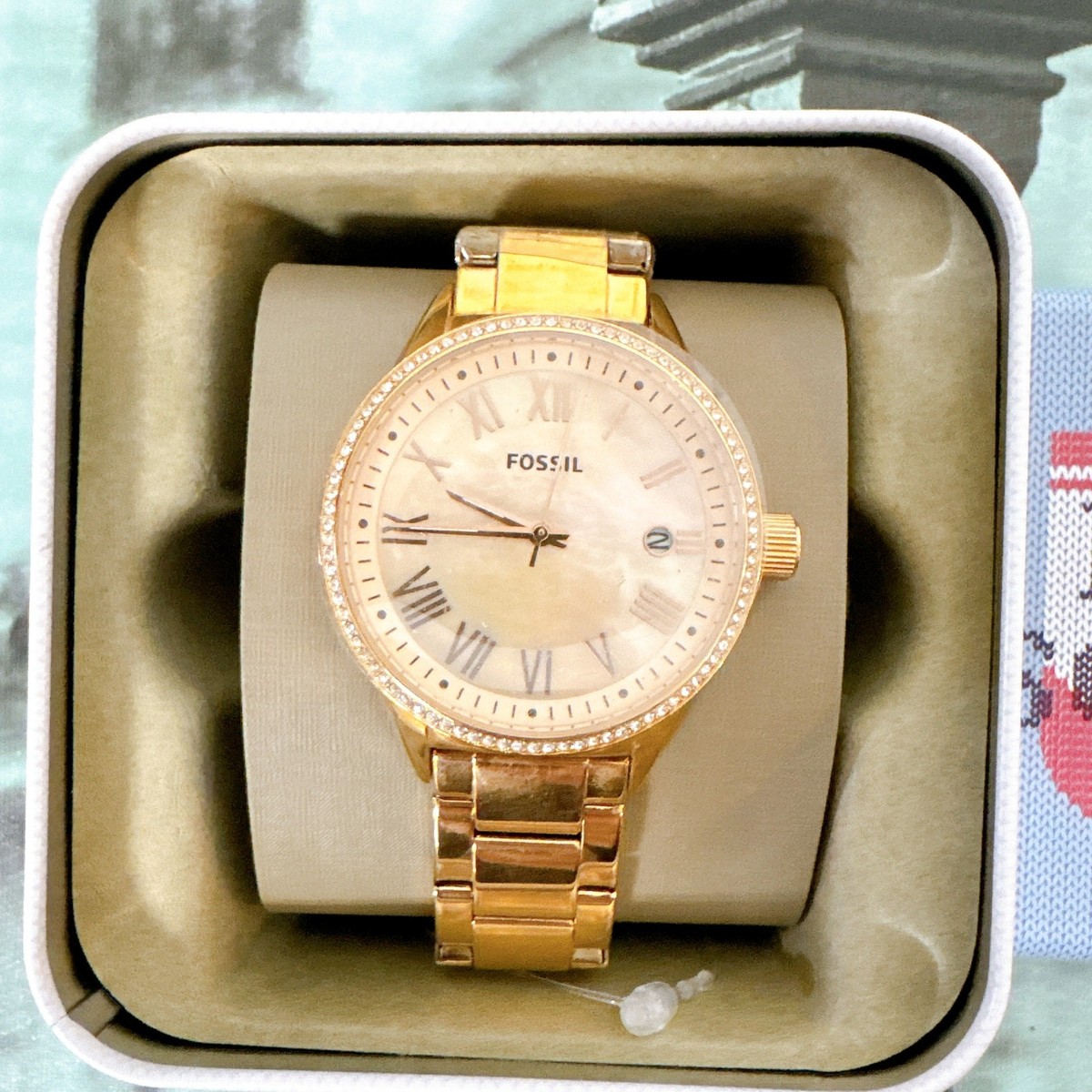 Fossil BQ3210 Blythe Rose Gold Dial Women display picture 1