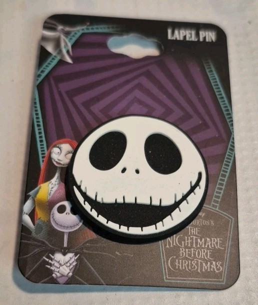 Tim Burton's The Nightmare Before Christmas Lapel Pin Bioworld Jack Skelington 