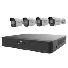 Uniview 4CH NVR - 1 HDD with 4 Port PoE with 4x 4MP Bullet IP Security Camera