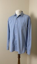 Fat Face Mens Light Blue 100% Cotton Long Sleeve Shirt - Large Regular Fit