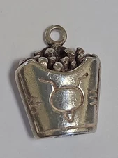 Sterling Silver ~ French Fries Charm ~ Fun Food ~ NICE DETAIL! ~ VINTAGE