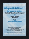 2025-26 Topps DAVION MITCHELL Auto Redemption Marks of Excellence #ME-DM