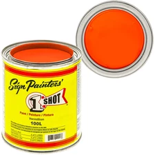 1 Shot 100L/4Z  VERMILLION Paint Lettering Enamel Pinstriping One Shot 4ozcan