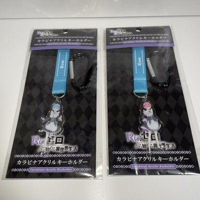Re:Zero Karabiner Acryl Schlüsselanhänger Rem & Ram 2 Typen Set