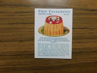 Chivers & Sons Firm Favourites Recipe Cards 1932 #86 Rsspberry Russe