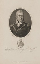 RIDLEY (19.Jhd) nach GEROFF (18.Jhd), Porträt von Captain George Duff,  1806, Pu