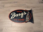Barq's Root Beer Flanged Vintage Sign  22" X  14"