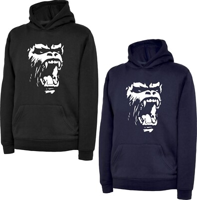 Angry Gorilla Roar Scary Hoodie Gorilla Liebhaber Wildtiere Affe Fans Geschenk Top