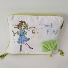 Lillian Rose Green Fairy Tooth Fairy Pillow Pocket Tassel 11.5 x 8.5"