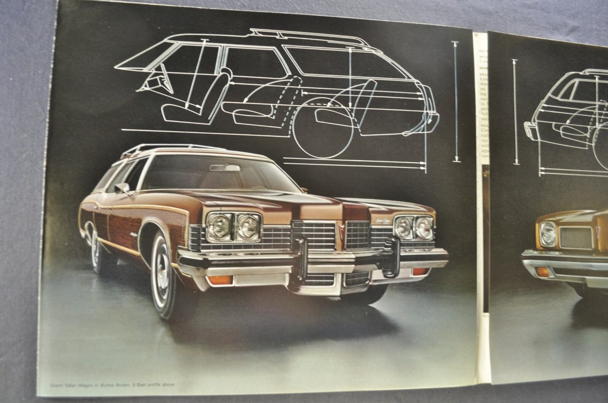 1973 Pontiac Station Wagon Brochure Grand Safari LeMans Excellent