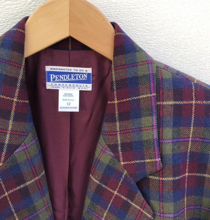 Pendleton Plaid Wool Blazer - image 3