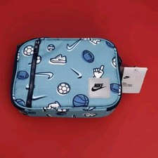 Nike Swoosh Futura Fuel Pack Hard Shell Lunch Tote Bag Box Denim Turq Blue