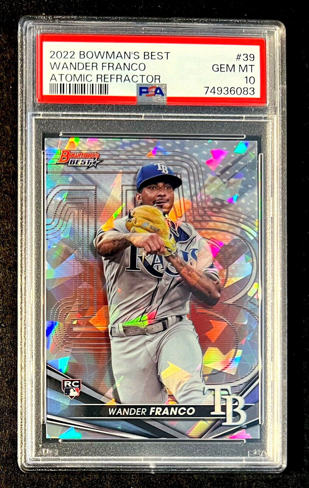2022 Bowman's Best Wander Franco RC #39 Atomic Refractor SP PSA 10