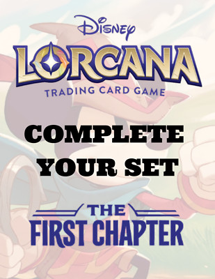 Disney Lorcana The First Chapter Complete Your Set! Non-Foil C, UC, R, SR, Leg